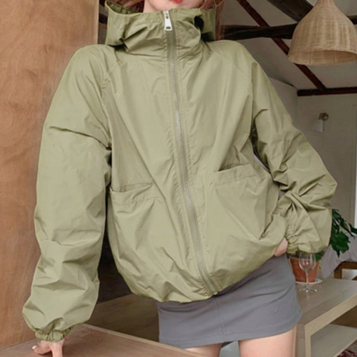 다이소바람막이 가성비 넘어서는 어브라운 여성 초경량 크롭 후드 집업 바람막이 점퍼 내돈내산 후기