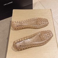 투니스 여성 심플 스퀘어 할로우 젤리 샌들 2.5cm - 샌들