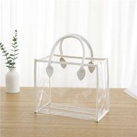 최화정 투명 가방 핸드백 PVC - 비치백/왕골가방