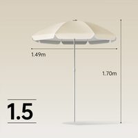 KAIROS OUTDOOR 야외용 파라솔 특대형 실버코팅 베이스 제외 - 파라솔
