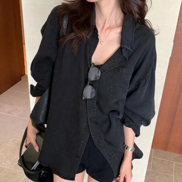 블래키 흑청 데님 셔츠 대표 이미지
