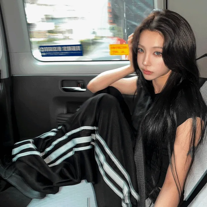 실버 트랙 웨이브 엣지 와이드 팬츠 대표 이미지