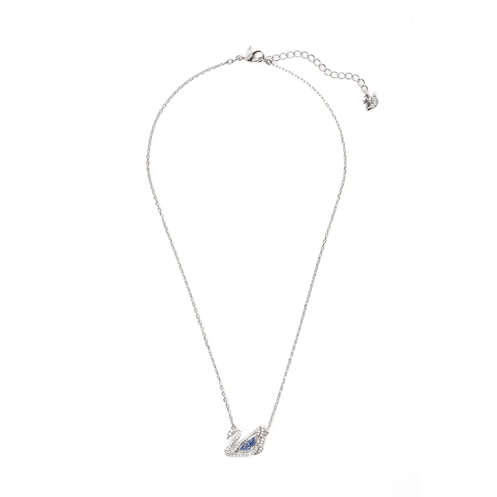 정품 국내배송💎 스와로브스키 Dancing Swan 댄싱 스완 블루 로듐 목걸이 대표 이미지