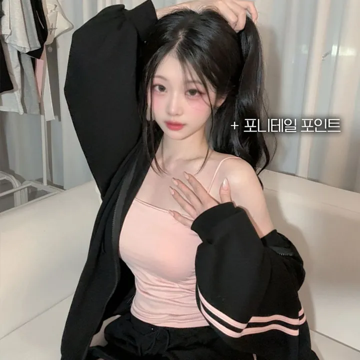 [썸녀세트🍧/여름ver.]왕왕오버핏후드집업+숏팬츠 트랙트레이닝세트💗!실제 썸남이 반한 보호본능 자극 트레이닝!💗100%국내제작 여름세트✨봄,여름,가을까지쭉 활용도 최고!!🫧 추가 이미지 2