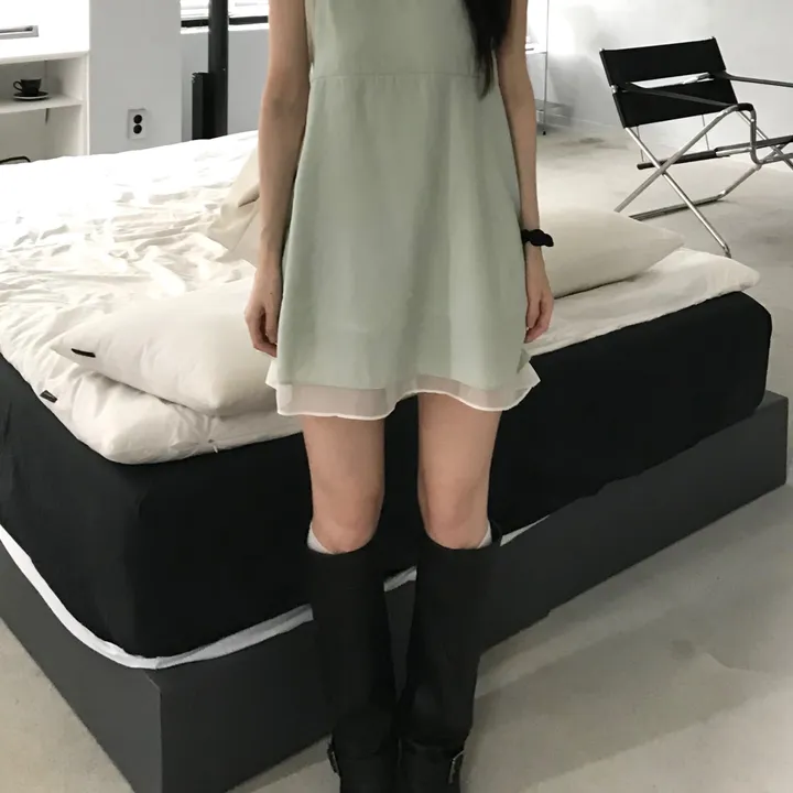 리코 레이어드 미니 원피스 (2color) 입고 지연 대표 이미지
