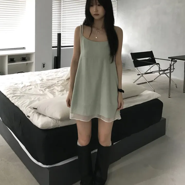 리코 레이어드 미니 원피스 (2color) 입고 지연 추가 이미지 2