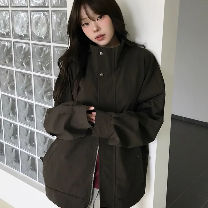[하이넥버튼🤎/오버핏] 파코 하이넥 투웨이 필드 야상 자켓 점퍼 - 3color 대표 이미지