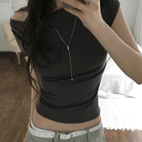 [라이브📹] 벨누 실버 롱 목걸이 (1color) 대표 이미지