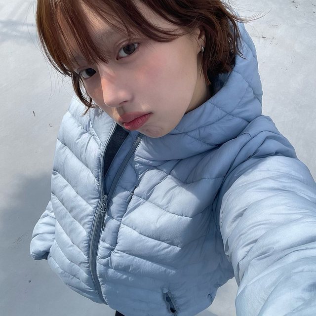 경량 후드 패딩_스카이블루