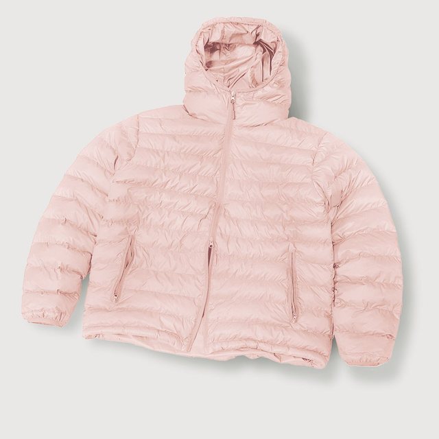 미니멀 경량 후디드 패딩 자켓 _Pink