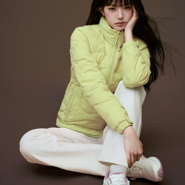 THERMOLOCK (써모락) 여성 슬림 블렌드 다운 자켓_Yellow Green
