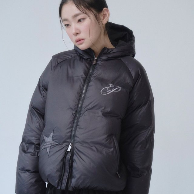 CHECK STAR PATCH DOWN BLACK