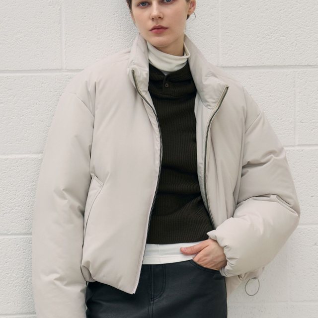 미니멀 푸퍼 다운 점퍼 [BEIGE]