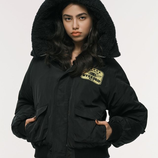 SLIDE BOMBER JACKET BLACK
