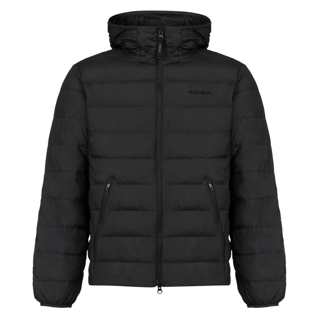POP UNI 경량 후드 퀼팅 다운 자켓_Black
