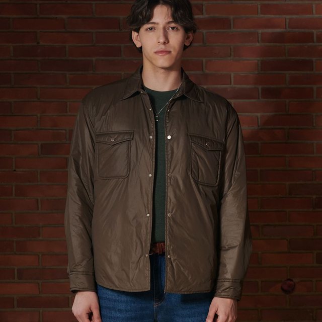 로열 컴포트 패딩 셔켓 (카키브라운)